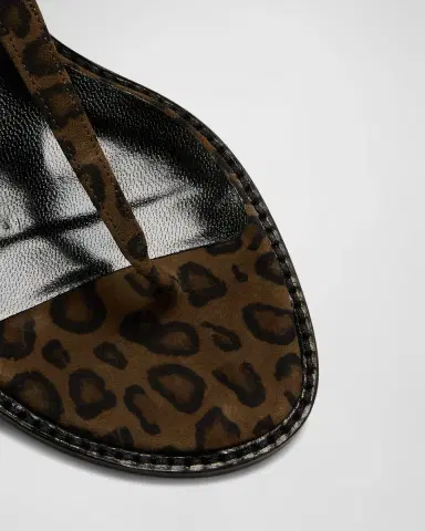 Manolo Blahnik Hata Leopard Thong Slingback Sandals | Thumbnail 2
