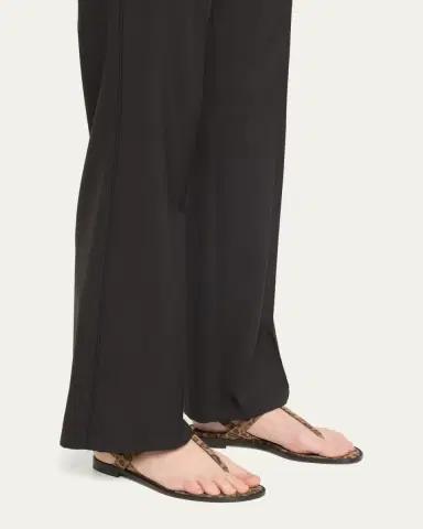 Manolo Blahnik Hata Leopard Thong Slingback Sandals | Thumbnail 4