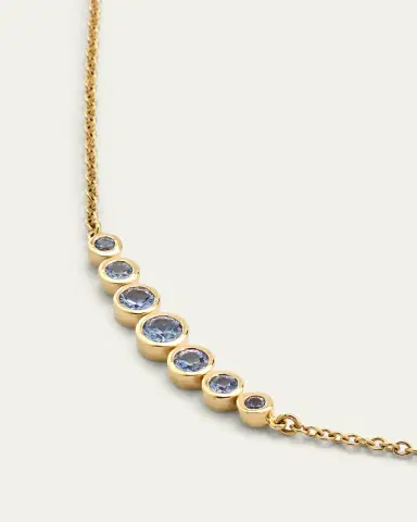 Monica Rich Kosann 18K Yellow Gold Tennis Bracelet with Blue Sapphires | Thumbnail 3