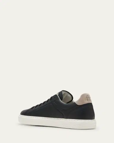 Brunello Cucinelli Men's Grained Calfskin Low-Top Sneakers | Thumbnail 4 Brunello Cucinelli Men's Grained Calfskin Low-Top Sneakers | Thumbnail 4