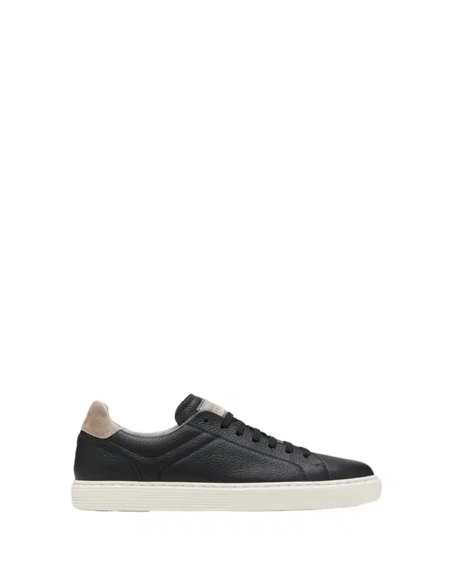 Brunello Cucinelli Men's Grained Calfskin Low-Top Sneakers