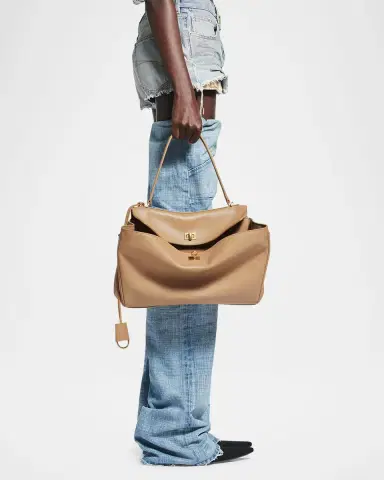 Balenciaga Rodeo Medium Leather Top-Handle Bag | Thumbnail 14