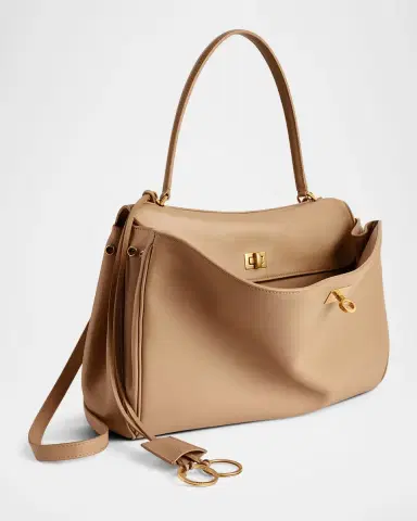 Balenciaga Rodeo Medium Leather Top-Handle Bag | Thumbnail 15