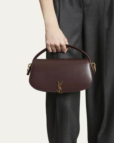 Saint Laurent Voltaire YSL Flap Top-Handle Bag in Leather | Thumbnail 6