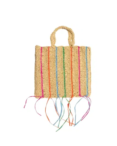 Maria La Rosa Margherita Striped Fringe Tote Bag | Thumbnail 1