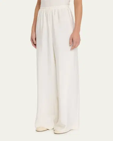 Eskandar Flared Midweight Crepe Trousers | Thumbnail 6
