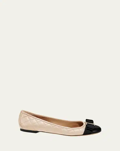 Ferragamo Varina Quilted Bow Ballerina Flats | Thumbnail 3 Ferragamo Varina Quilted Bow Ballerina Flats | Thumbnail 3