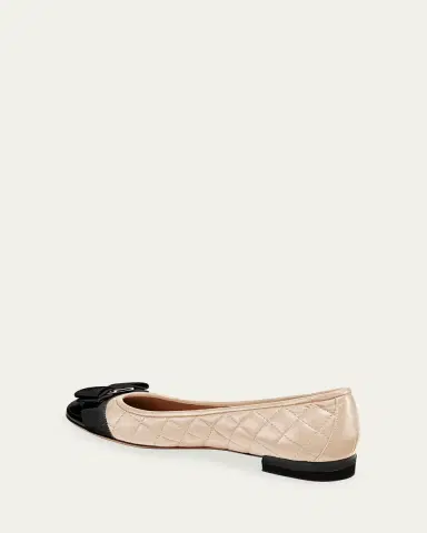 Ferragamo Varina Quilted Bow Ballerina Flats | Thumbnail 4 Ferragamo Varina Quilted Bow Ballerina Flats | Thumbnail 4