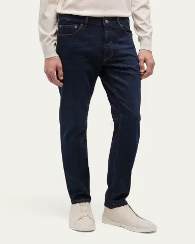 ZEGNA Men's 5-Pocket Dark Wash Denim Jeans | Thumbnail 10 ZEGNA Men's 5-Pocket Dark Wash Denim Jeans | Thumbnail 10