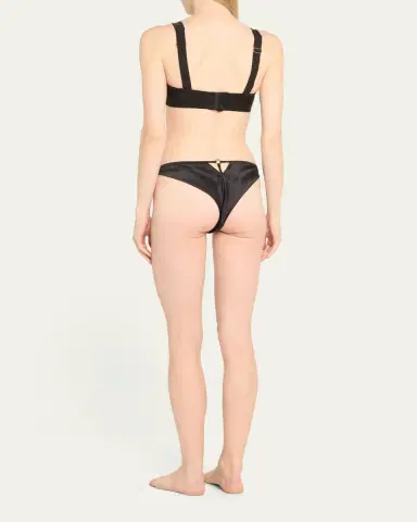 Livy Grenelle Lace & Pleated Satin Bustier Bra | Thumbnail 3 Livy Grenelle Lace & Pleated Satin Bustier Bra | Thumbnail 3
