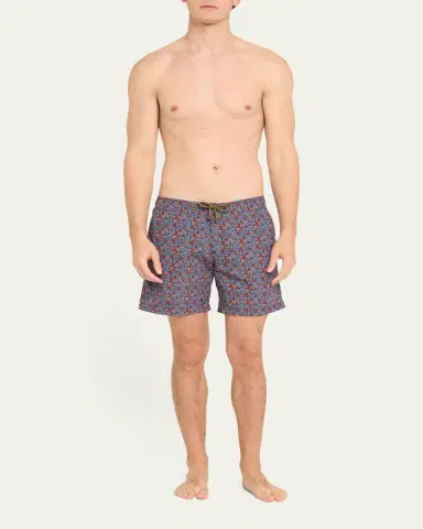 Charvet X Thorsun Men's Dotted Checks Swim Shorts | Thumbnail 2 Charvet X Thorsun Men's Dotted Checks Swim Shorts | Thumbnail 2
