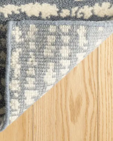 Annie Selke Shepherd Pewter Blue Hand-Knotted Rug, 3'x 5' | Thumbnail 4 Annie Selke Shepherd Pewter Blue Hand-Knotted Rug, 3'x 5' | Thumbnail 4