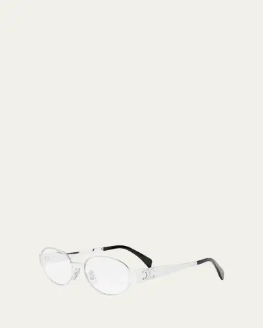 Celine Triomphe Metal Oval Glasses | Thumbnail 2 Celine Triomphe Metal Oval Glasses | Thumbnail 2
