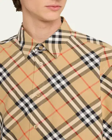 Burberry Men's Daniel Check Sport Shirt | Thumbnail 10 Burberry Men's Daniel Check Sport Shirt | Thumbnail 10