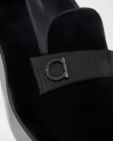 Ferragamo Men's Lapo Velvet Loafers | Thumbnail 3