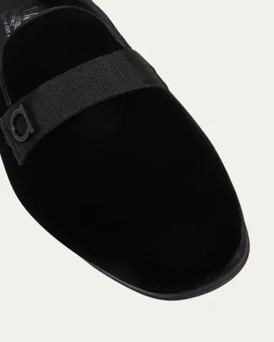Ferragamo Men's Lapo Velvet Loafers | Thumbnail 8