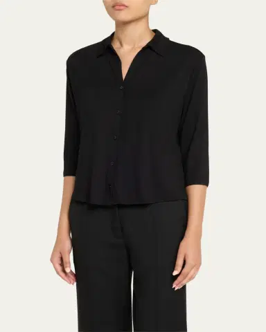 MAJESTIC FILATURES Soft Touch Semi-Relaxed Button-Front Shirt | Thumbnail 4 MAJESTIC FILATURES Soft Touch Semi-Relaxed Button-Front Shirt | Thumbnail 4