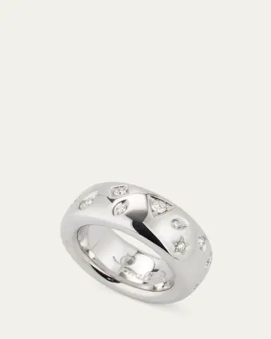 Pomellato 18K White Gold Iconica Ring with Fancy Set Diamonds | Thumbnail 3 Pomellato 18K White Gold Iconica Ring with Fancy Set Diamonds | Thumbnail 3