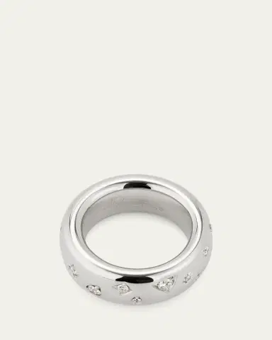 Pomellato 18K White Gold Iconica Ring with Fancy Set Diamonds | Thumbnail 4 Pomellato 18K White Gold Iconica Ring with Fancy Set Diamonds | Thumbnail 4