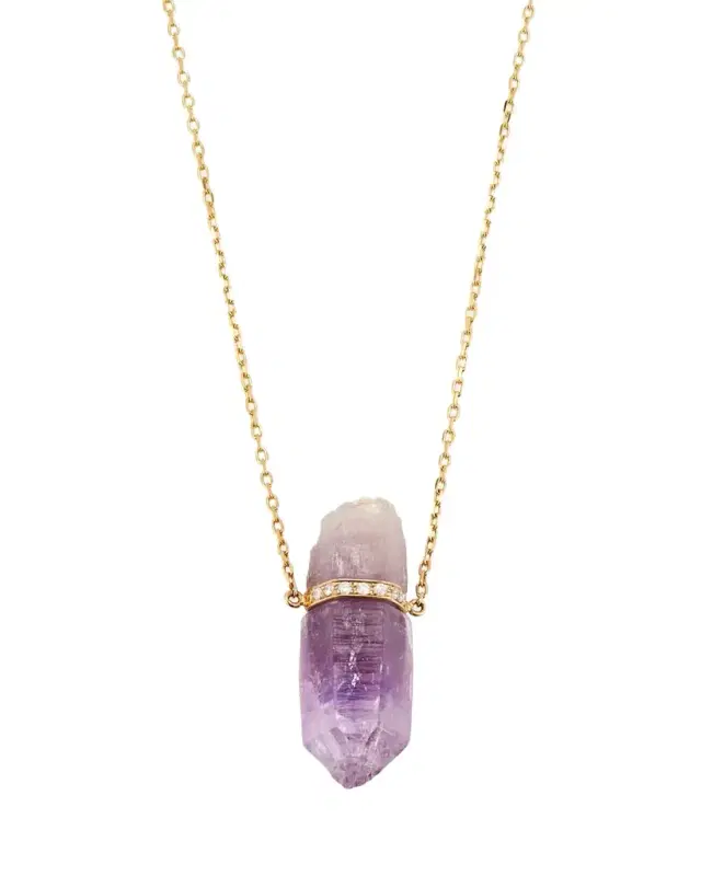 JIA JIA Vera Cruz Amethyst and Diamond Bar Necklace