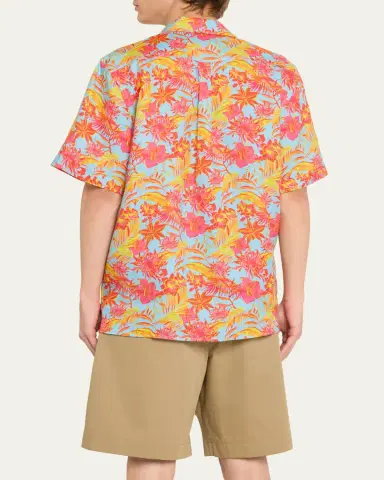 Vilebrequin Men's Tahiti Flower-Print Camp Shirt | Thumbnail 3