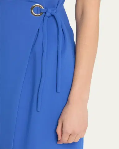 Giorgio Armani Wrap Midi Dress with Tie Detail | Thumbnail 4