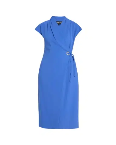 Giorgio Armani Wrap Midi Dress with Tie Detail | Thumbnail 1