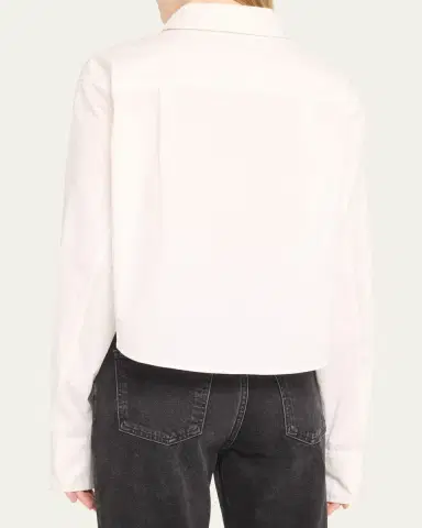 Simkhai Renata Cropped Button-Front Shirt | Thumbnail 3 Simkhai Renata Cropped Button-Front Shirt | Thumbnail 3