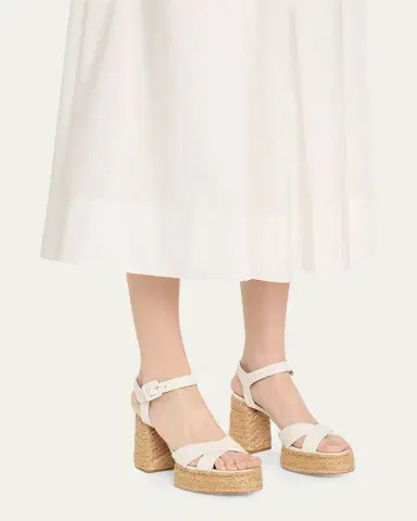Christian Louboutin 70mm Calakala Leather Crisscross Espadrille Sandals | Thumbnail 2 Christian Louboutin 70mm Calakala Leather Crisscross Espadrille Sandals | Thumbnail 2