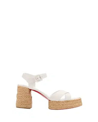 Christian Louboutin 70mm Calakala Leather Crisscross Espadrille Sandals | Thumbnail 1 Christian Louboutin 70mm Calakala Leather Crisscross Espadrille Sandals | Thumbnail 1