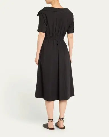 Altuzarra Lydia Short-Sleeve Midi Wrap Shirtdress | Thumbnail 3