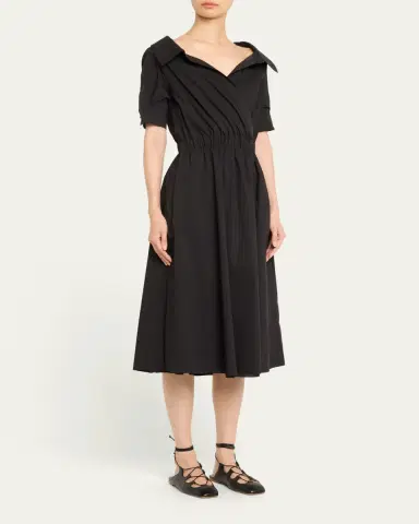 Altuzarra Lydia Short-Sleeve Midi Wrap Shirtdress | Thumbnail 4