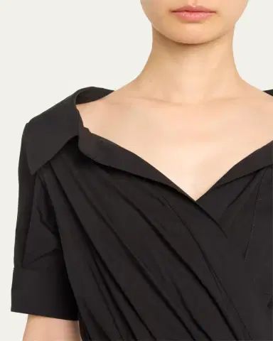 Altuzarra Lydia Short-Sleeve Midi Wrap Shirtdress | Thumbnail 5