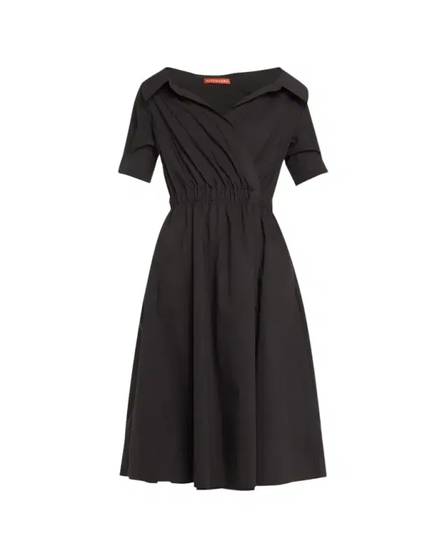 Lydia Short-Sleeve Midi Wrap Shirtdress