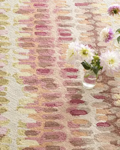 Annie Selke Paint Chip Pastel Micro-Hooked Rug, 5'x 8' | Thumbnail 2