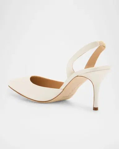 Manolo Blahnik 70mm Carolyne Satin Slingback Pumps | Thumbnail 3 Manolo Blahnik 70mm Carolyne Satin Slingback Pumps | Thumbnail 3