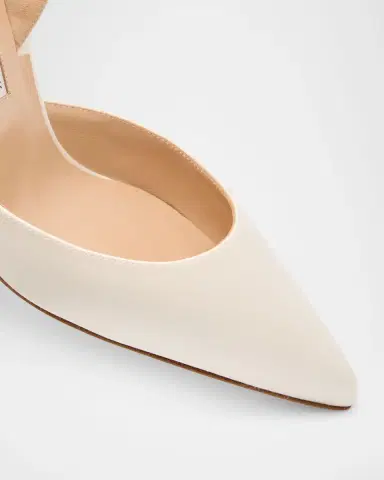 Manolo Blahnik 70mm Carolyne Satin Slingback Pumps | Thumbnail 4 Manolo Blahnik 70mm Carolyne Satin Slingback Pumps | Thumbnail 4