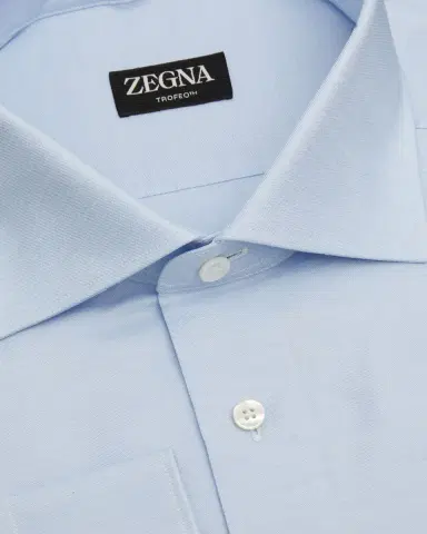 Zegna Men's Trofeo Cotton Dress Shirt | Thumbnail 3 Zegna Men's Trofeo Cotton Dress Shirt | Thumbnail 3