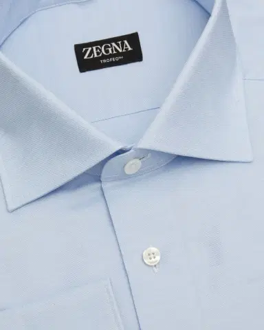 Zegna Men's Trofeo Cotton Dress Shirt | Thumbnail 1 Zegna Men's Trofeo Cotton Dress Shirt | Thumbnail 1