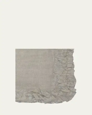 Nomi K Oatmeal Romantic Ruffle Napkin | Thumbnail 2