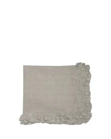 Nomi K Oatmeal Romantic Ruffle Napkin | Thumbnail 1