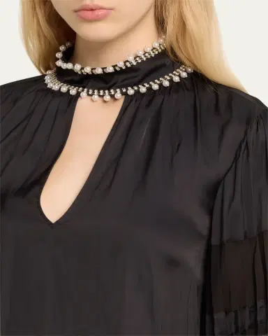 Ramy Brook Jolene Embellished Long-Sleeve Blouse | Thumbnail 5