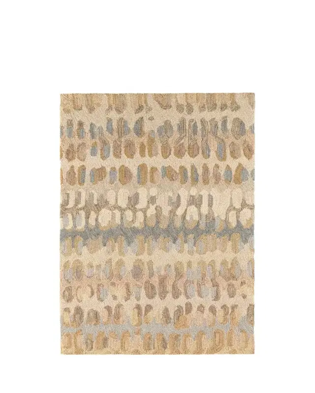 Paint Chip Natural Micro-Hooked Rug, 5'x 8'
