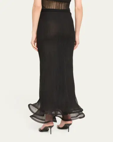 Simkhai Kelso Ruffled Plisse Maxi Skirt | Thumbnail 3 Simkhai Kelso Ruffled Plisse Maxi Skirt | Thumbnail 3