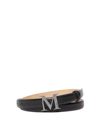Max Mara Logo Calf Leather Belt | Thumbnail 1