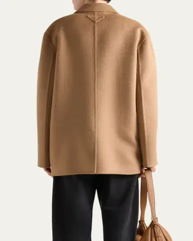 Prada Double-Breasted Cashgora Jacket | Thumbnail 2