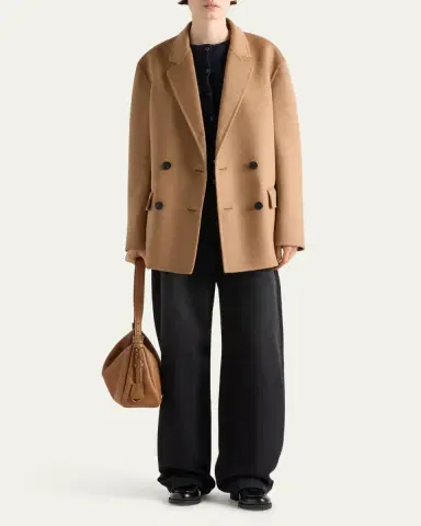 Prada Double-Breasted Cashgora Jacket | Thumbnail 3