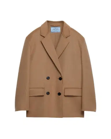 Prada Double-Breasted Cashgora Jacket | Thumbnail 1