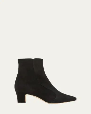 Manolo Blahnik Myconia Suede Ankle Booties | Thumbnail 4