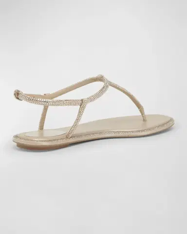 René Caovilla Strass T-Strap Thong Sandals | Thumbnail 2